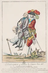 O jogo tem de acabar em breve, um camponês transportando um clérigo e um nobre, 1789